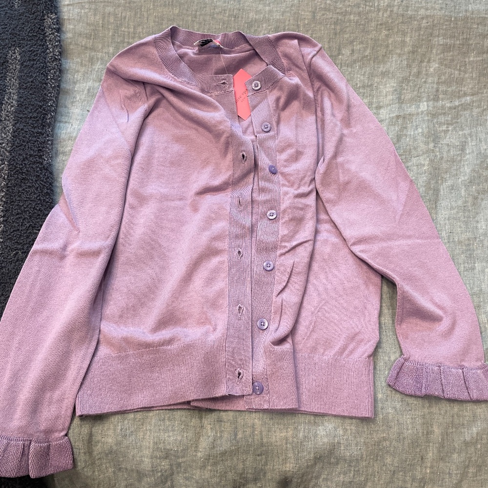 Kate Spade ruffle sleeve cardigan